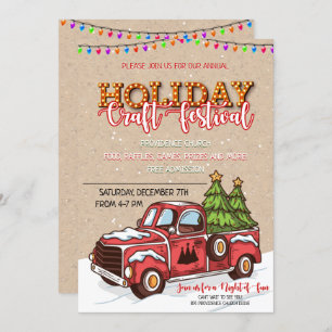 Merry Christmas Craft Festival Invitation