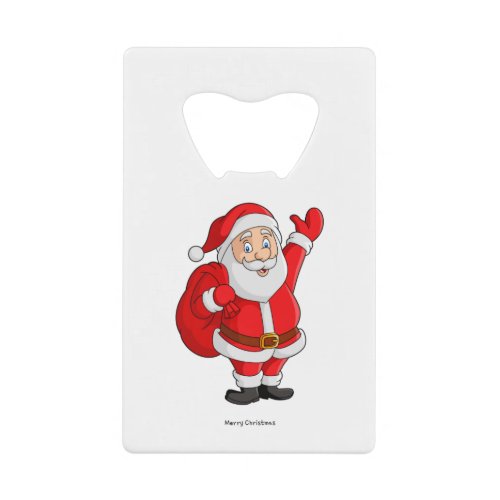 Merry Christmas Credit Card Bottle Opener