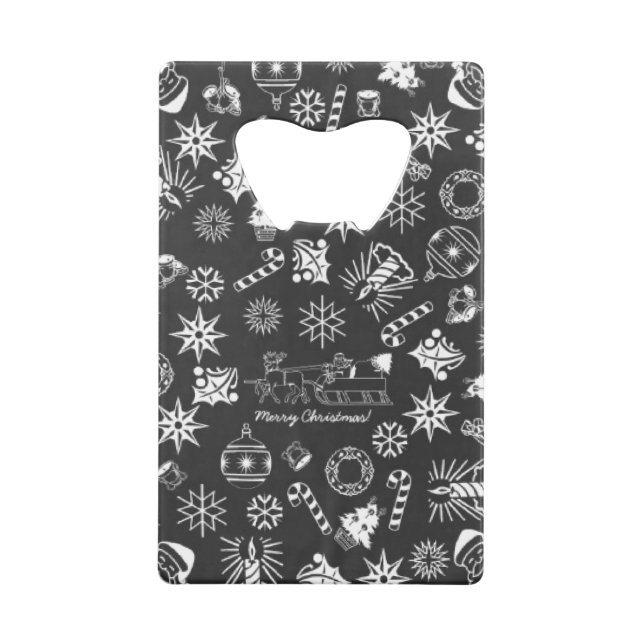 Merry Christmas Credit Card Bottle Opener (Back)