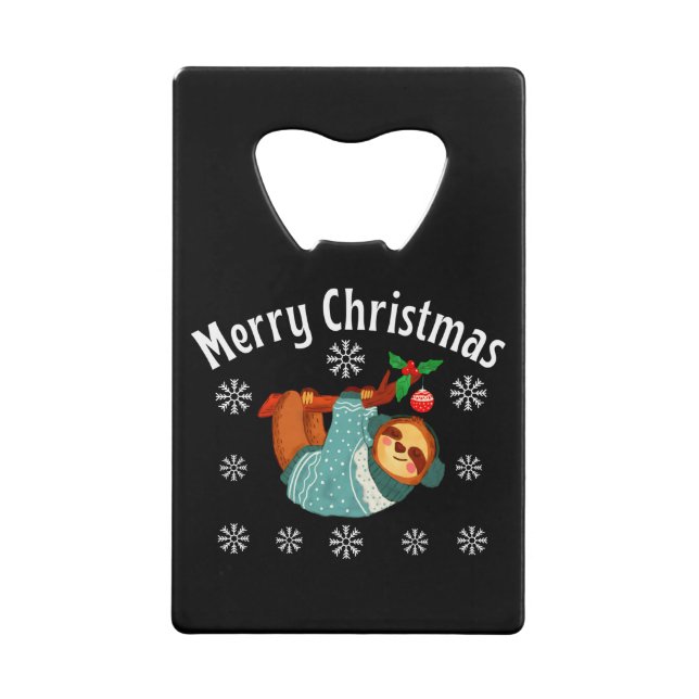Merry Christmas Credit Card Bottle Opener (Front)
