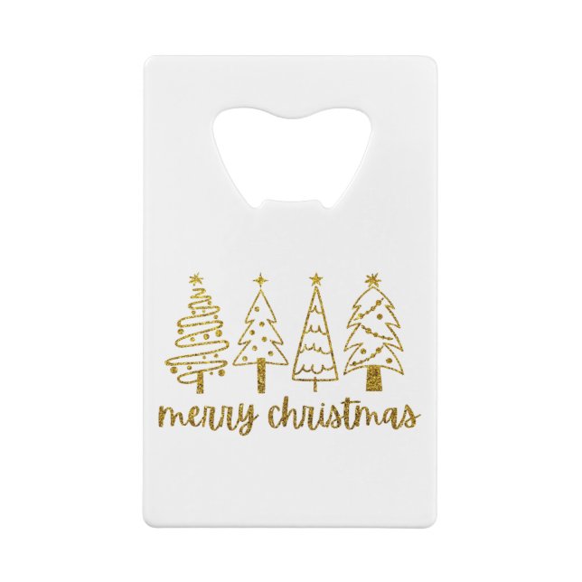 Merry Christmas Credit Card Bottle Opener (Back)