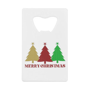 Merry Christmas Credit Card Bottle Opener