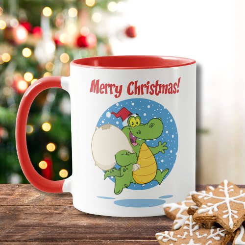 Merry Christmas Crocodile Santa  Holidays Mug