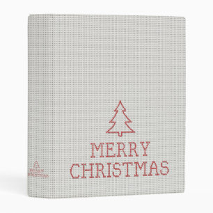 Merry Christmas cross stitch sign Mini Binder