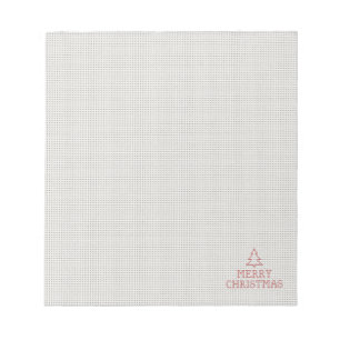 Merry Christmas cross stitch sign Notepad