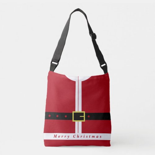 Merry Christmas Crossbody Bag Funny Santa Design