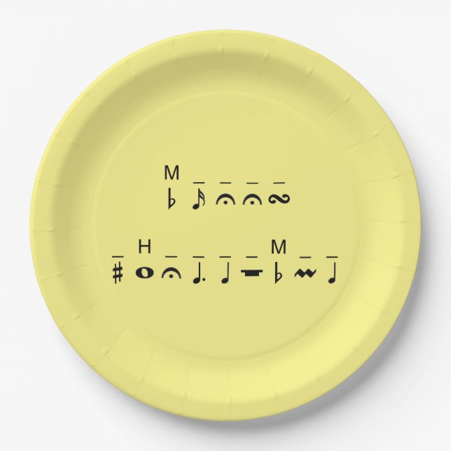 Merry Christmas Cryptogram Paper Plates (Front)