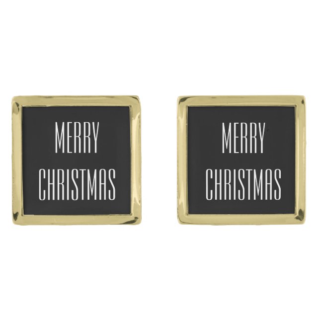 Merry Christmas Cufflinks (Front)