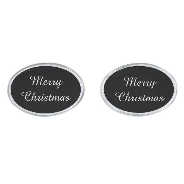 Merry Christmas Cufflinks (Front)