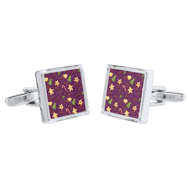 Merry Christmas Cufflinks (Angled)