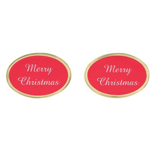 Merry Christmas Cufflinks (Front)