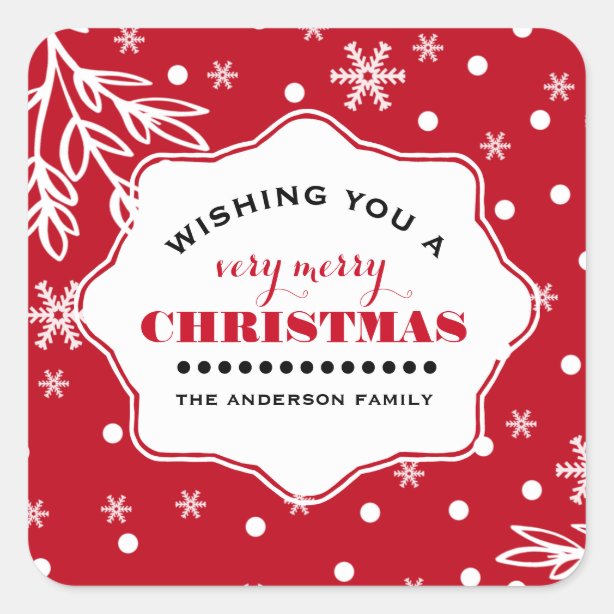 Merry christmas • buy this artwork on apparel, stickers, phone cases Merry Christmas Snowflake Stickers | Zazzle