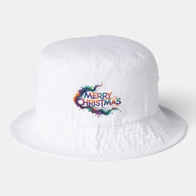 MERRY CHRISTMAS CUSTOM CLASSIC BUCKET HAT (Front)