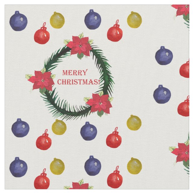 Merry Christmas Custom Fabric (Close Up)