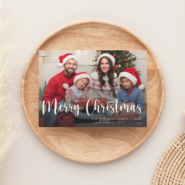 Merry Christmas Custom Family Photo Holiday Card (Creator Uploaded)