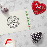 Merry Christmas, Custom Family Return Address Rubber Stamp<br><div class="desc">This "Merry Christmas" rubber stamps features a circle frame with branches,  a custom family name and address.</div>