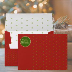 Merry Christmas Custom Holiday Envelope