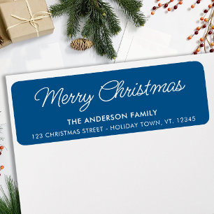 Merry Christmas Custom Holidays Return Address Label