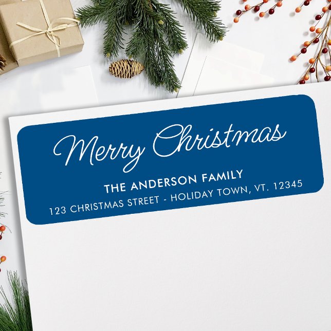 Merry Christmas Custom Holidays Return Address Label (Creator Uploaded)