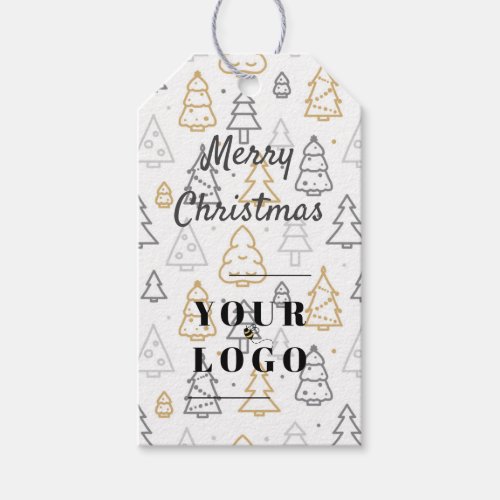 Merry Christmas Custom My Logo Company Tree Gift Tags