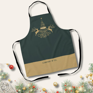 Merry Christmas Custom Name for Corporate Team Apron