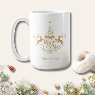 Merry Christmas Custom Name for Corporate Team Coffee Mug