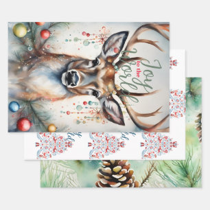 Merry Christmas / Custom Personalize Name Wrapping Paper Sheets