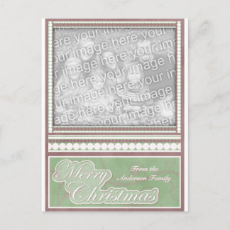 Merry Christmas Custom Photo Family Greetings Holiday Postcard