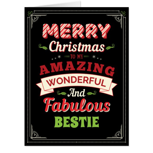 Merry Christmas Custom Recipient Giant Card (Front)