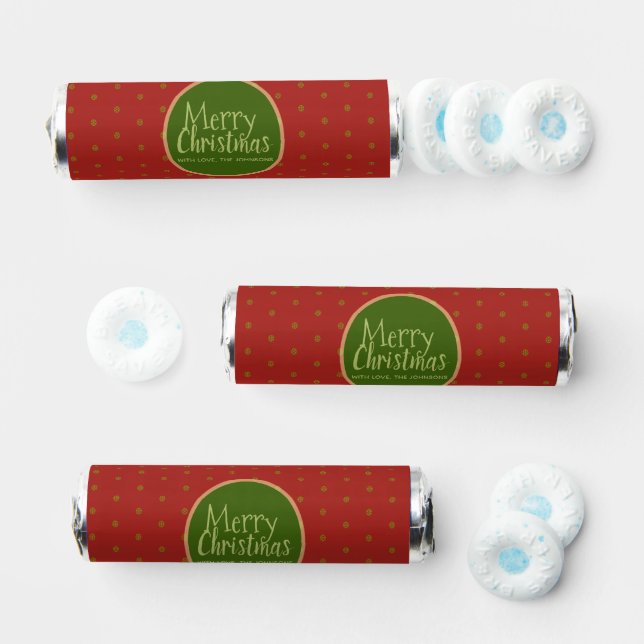 Merry Christmas Custom Text Breath Savers® Mints (Assorted)