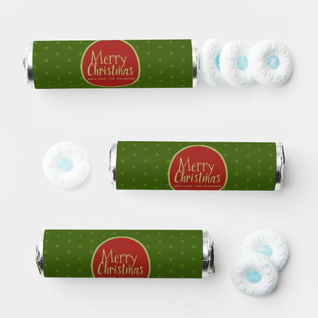 Merry Christmas Custom Text Breath Savers® Mints (Assorted)