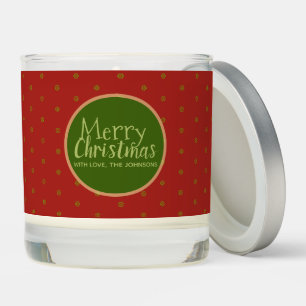 Merry Christmas Custom Text Scented Candle