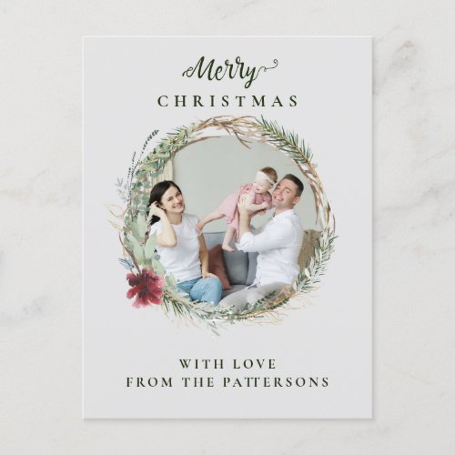Merry Christmas customer specific photo  Feiertags Holiday Postcard