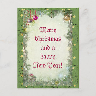 Merry Christmas (customizable) Holiday Postcard