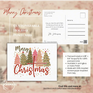 Merry Christmas Customizable Holiday Postcard