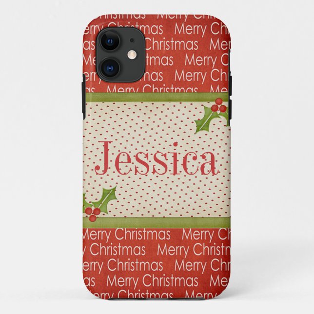 Merry Christmas customizable iphone 5 cover (Back)