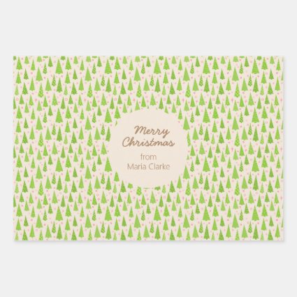 Merry Christmas Customizable Wrapping Paper Sheet
