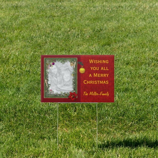 Merry Christmas (customizable) Yard Sign (Insitu)