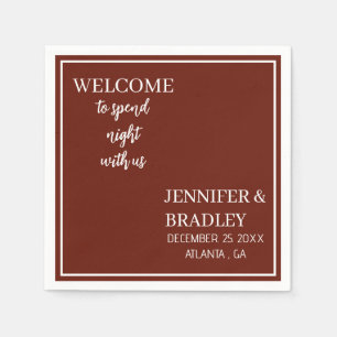 MERRY CHRISTMAS CUSTOMIZED NAME TEXT DINNER PARTY NAPKINS