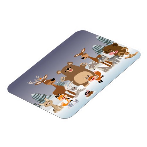 Merry Christmas Cute Animals Flexible Magnet
