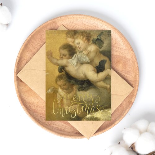 Merry Christmas _ Cute Cherubs Annunctiation Postcard