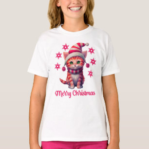 Merry Christmas Cute Christmas Cat T-Shirt