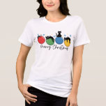 Merry Christmas Cute Christmas Cats Baubles Tri-Blend Shirt