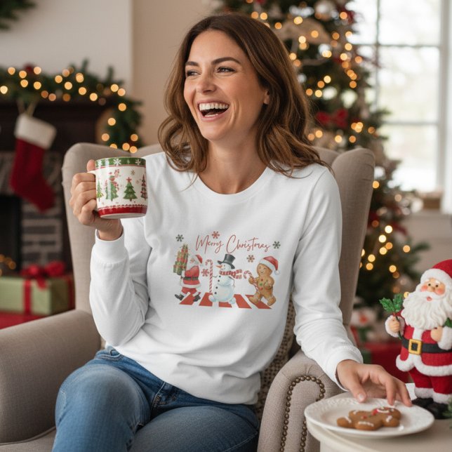 Merry Christmas Cute Christmas Characters Santa T-Shirt (Creator Uploaded)