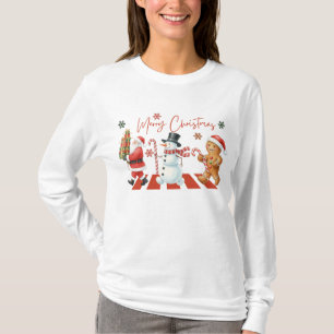 Merry Christmas Cute Christmas Characters Santa T-Shirt