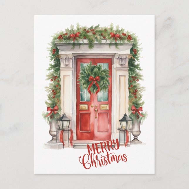 Merry Christmas - Cute Christmas Home Postcard (Front)