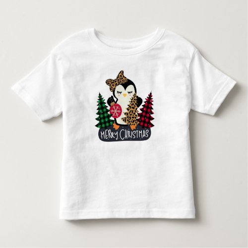 Merry Christmas Cute Christmas Penguin Toddler T_shirt