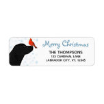 Merry Christmas Cute Dog Black Labrador Label<br><div class="desc">Send Christmas greetings with this adorable Merry Christmas Black Labrador address labels. Personalize with your family name, and address . This black labrador christmas address label will be a favorite among labrador lovers. Visit our collection for matching black lab christmas cards, home decor, and gifts. COPYRIGHT © 2020 Judy Burrows,...</div>