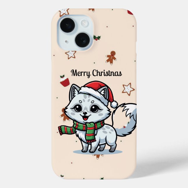 Merry Christmas | Cute Dog Holiday Phone Case (Back)
