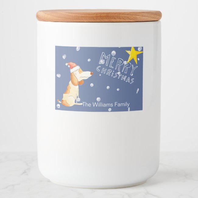 Merry Christmas - Cute Dog - Personalized
